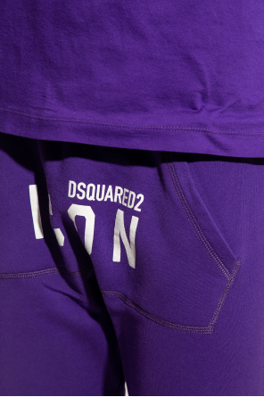 Dsquared2 P020 printed denim shorts
