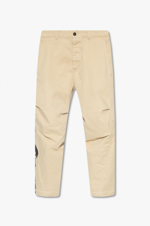 Dsquared2 Cotton woman trousers with logo