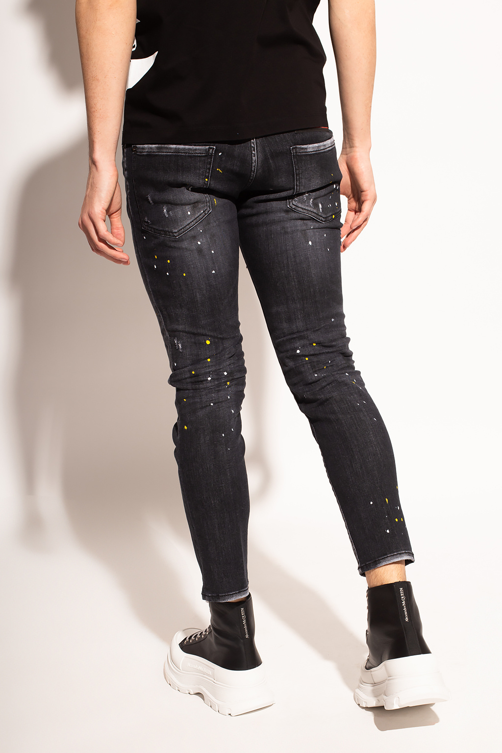 IetpShops | Dkny fit pants Dsquared2 Kids jeans effect | drawstring-print Dsquared2 Clothing track item slim | faded Men\'s