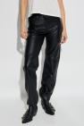 AllSaints BLACK Leather pants Saige