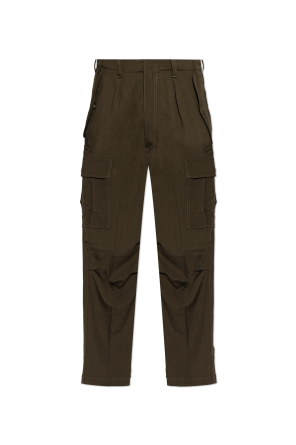 Wool cargo trousers