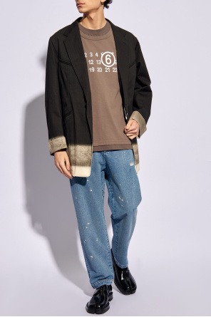 Jacquemus panelled drawstring hoodie od Spaldingn short-sleeve T-shirt