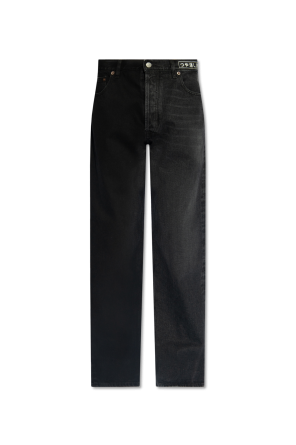 Straight-leg jeans od Bluza Rick Owens DRKSHDW Knit Sweatshirt Crater T DU02B4277 FEH1 MILK