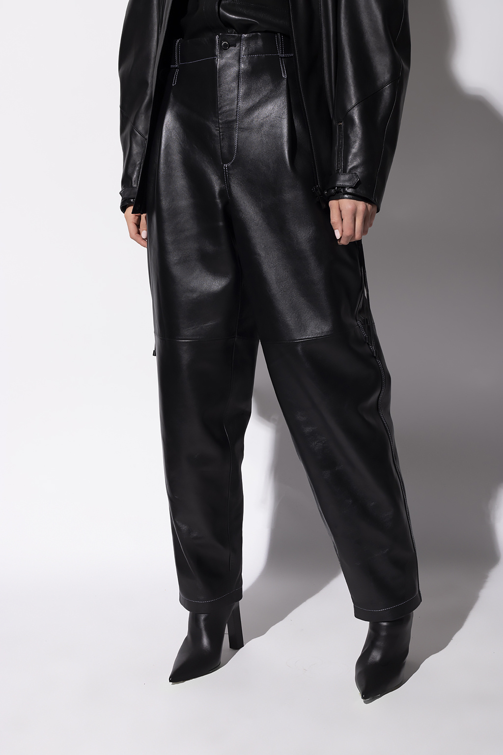 The Mannei ‘Shobak’ leather trousers