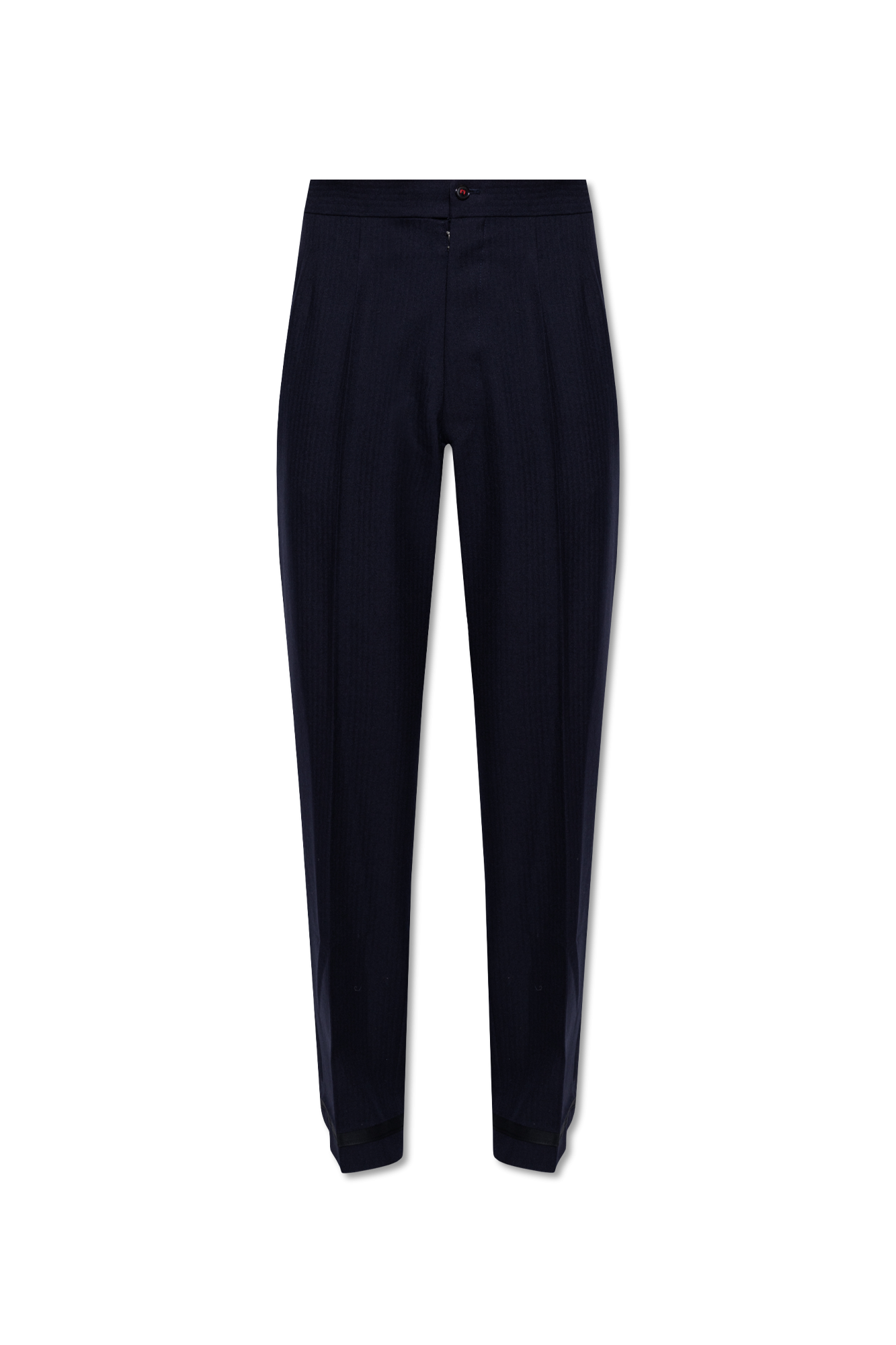 Maison Margiela Wool pleat-front Full-length trousers