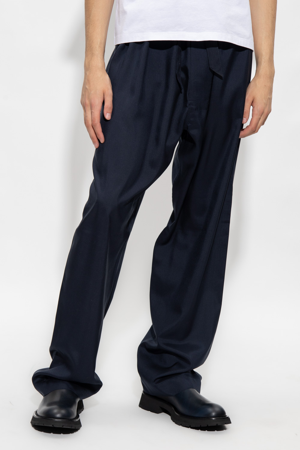 Maison Margiela Wide-legged silk trousers