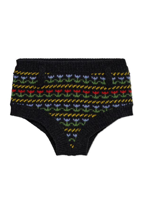 Wool Shorts with Floral Pattern od Marni