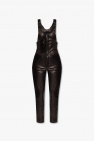 Isabel Marant BLACK ‘Apolina’ leather dungarees