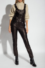 Isabel Marant BLACK ‘Apolina’ leather dungarees