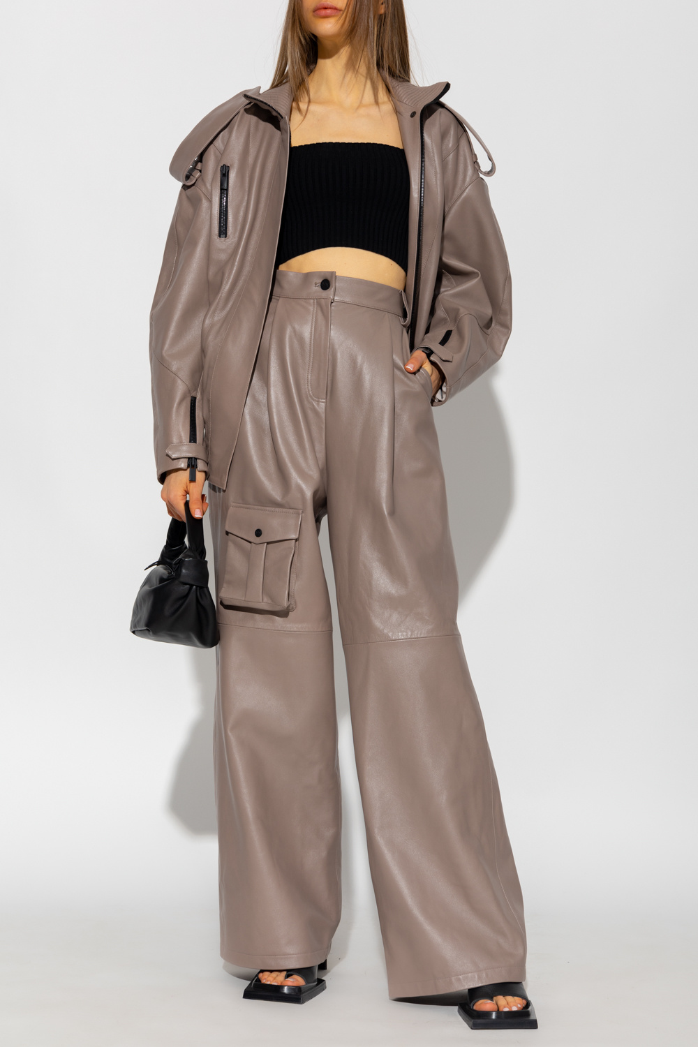 The Mannei ‘Pantin’ leather trousers