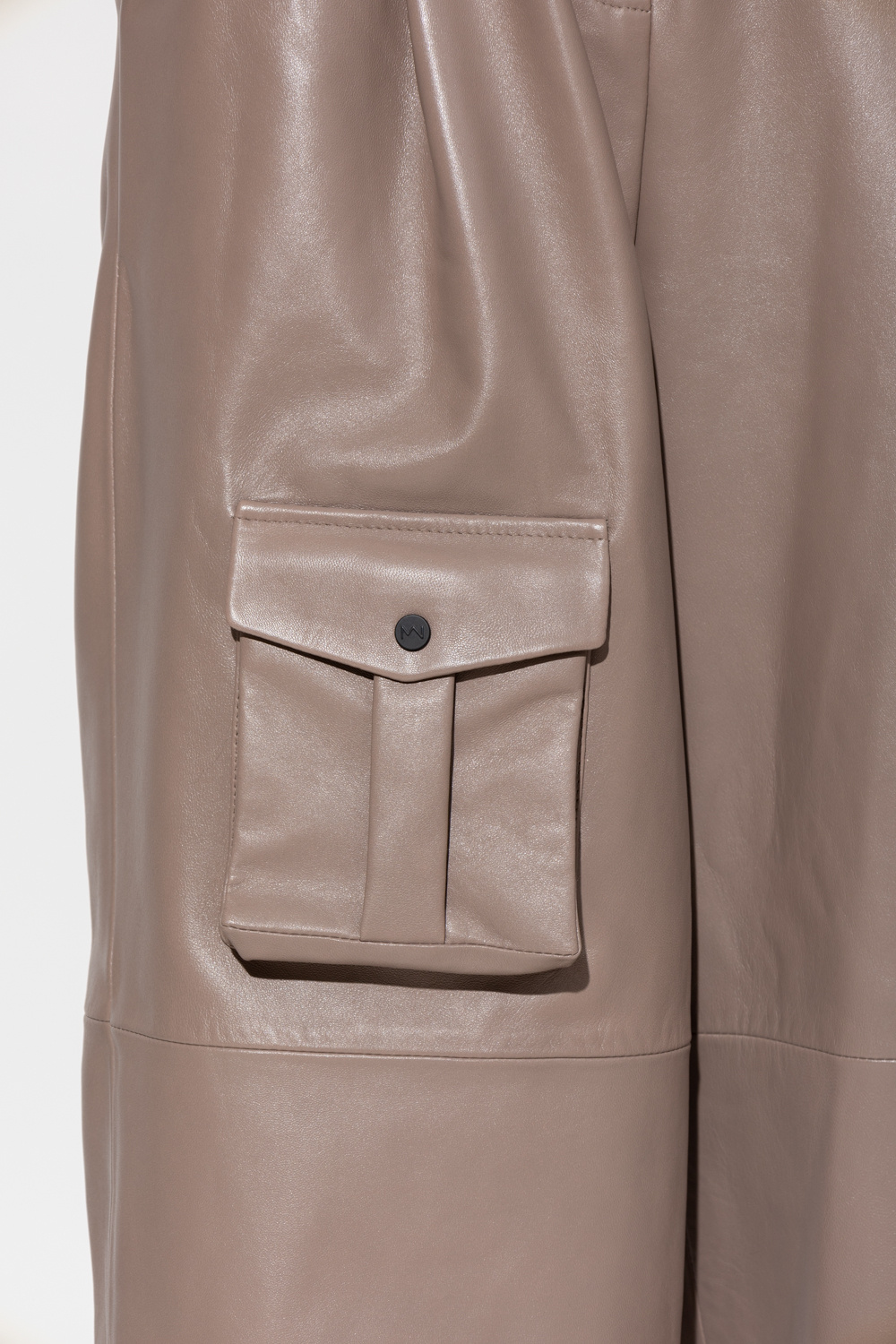 The Mannei ‘Pantin’ leather performance-ready trousers