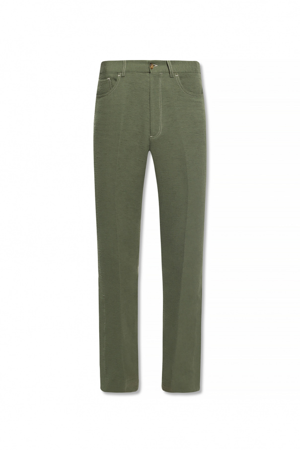 Amiri Flared pleat-front trousers