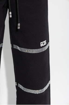 GCDS Spodnie dresowe z połyskującymi aplikacjami