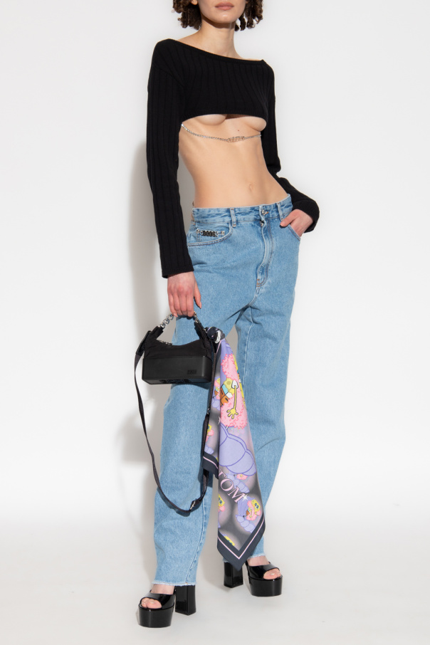 GCDS Jeans with embellished belt