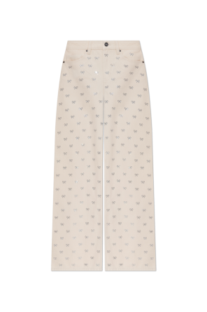 Jeans with Shimmering Appliqués