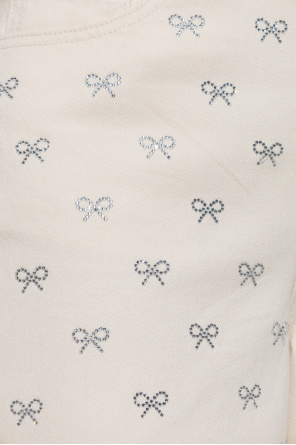 Self-Portrait Jeans with Shimmering Appliqués