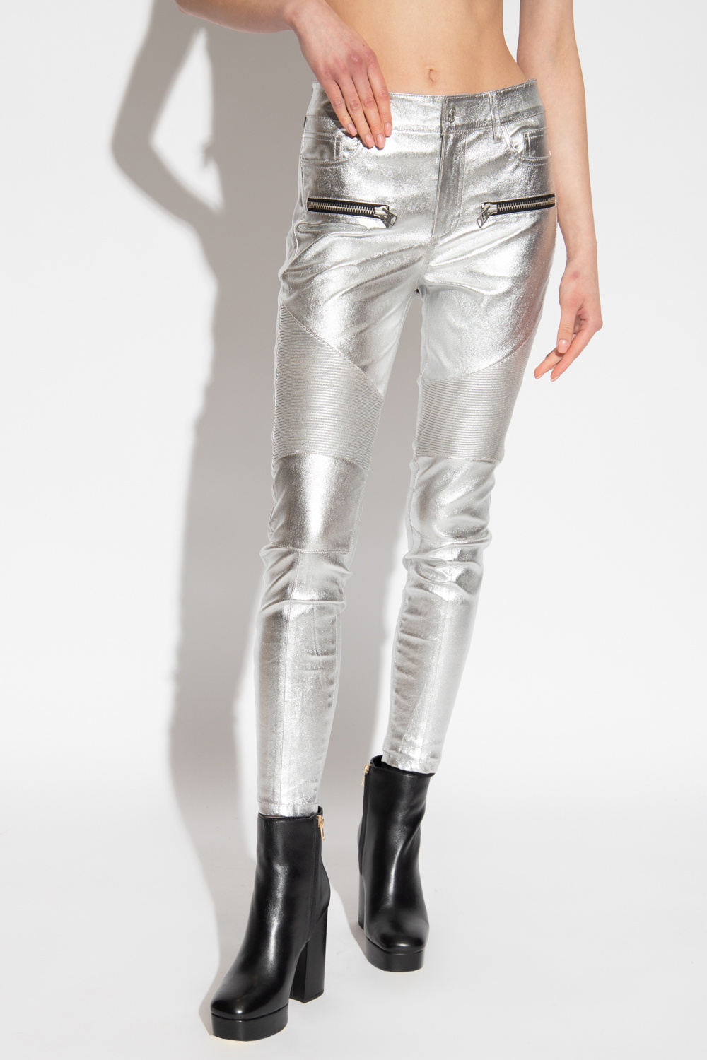 AllSaints ‘Suri’ leather tat trousers