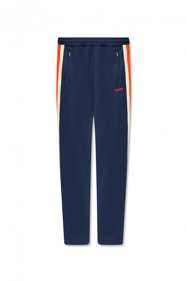 Ganni Logo-embroidered sweatpants