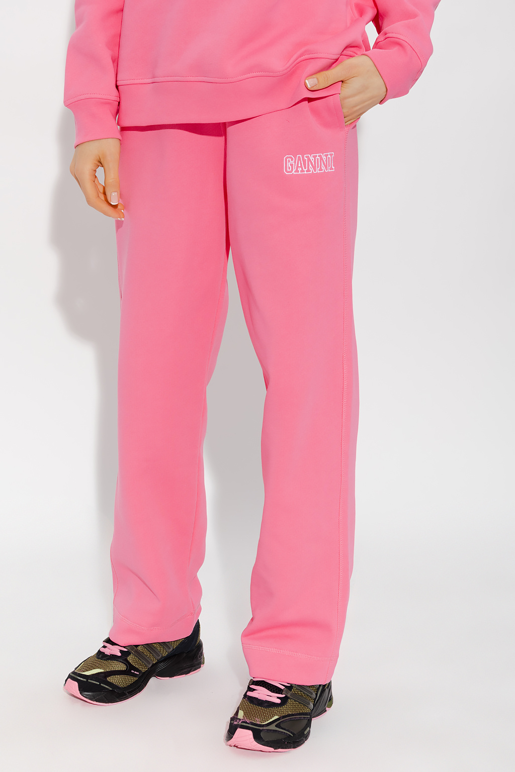 Ganni Sweatpants with logo