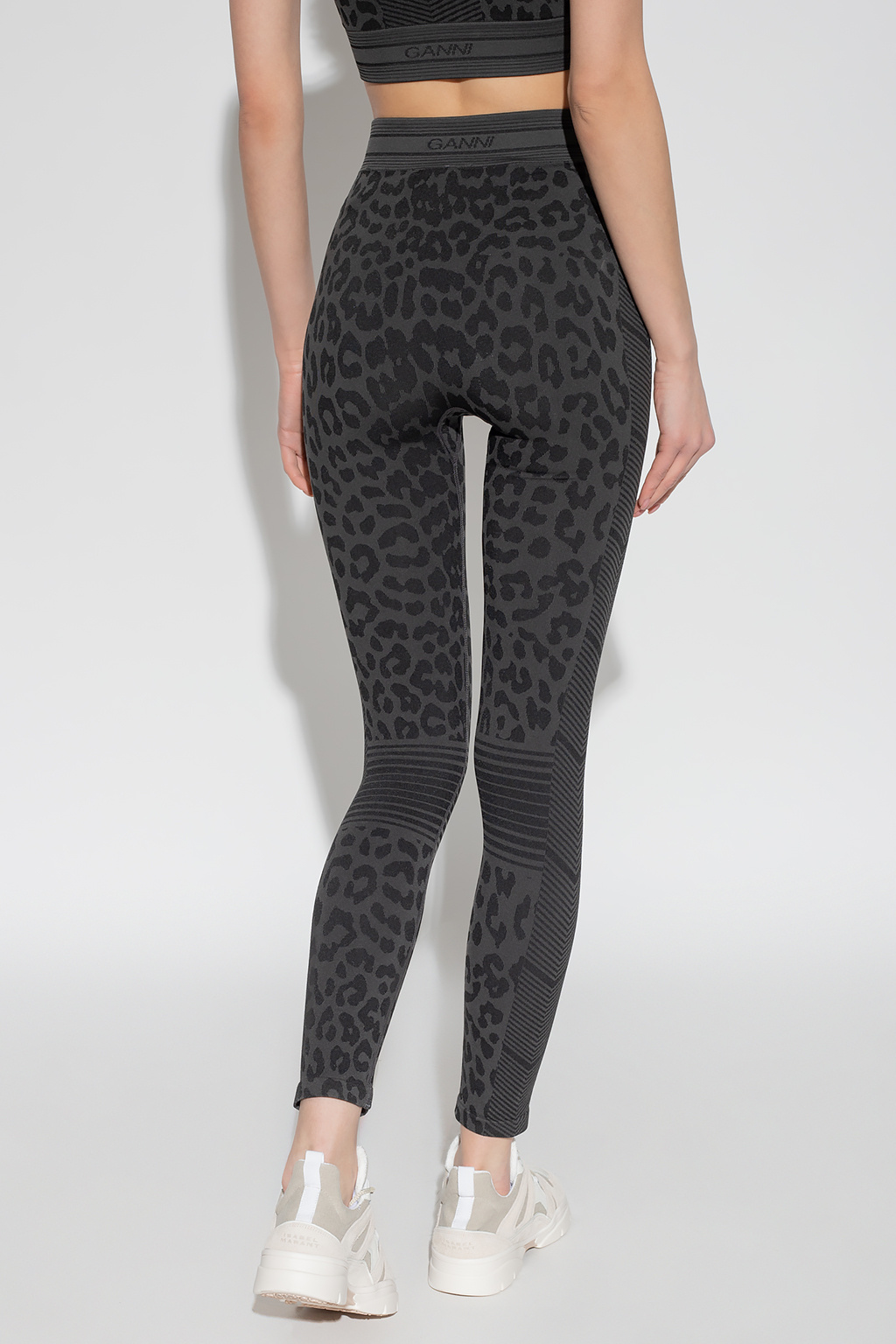 Ganni Double Layer Slinky Crop & Split Hem Leggings