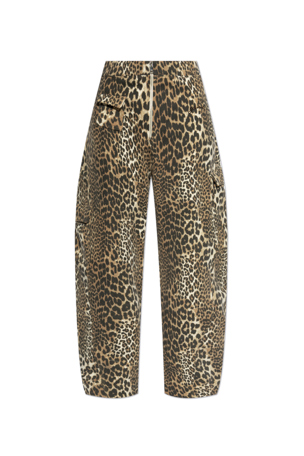 Ganni Animal Print Pants