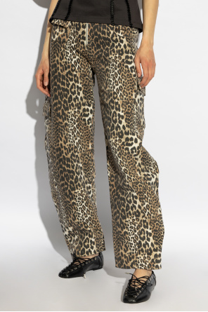 Ganni Animal Print Pants