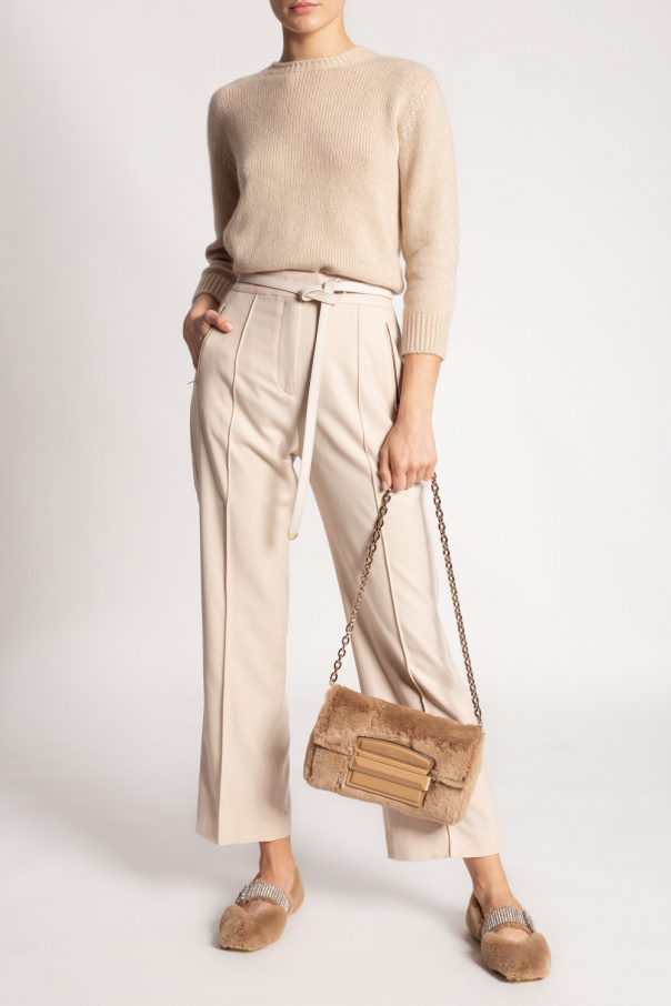 Agnona Wool trousers with stitching