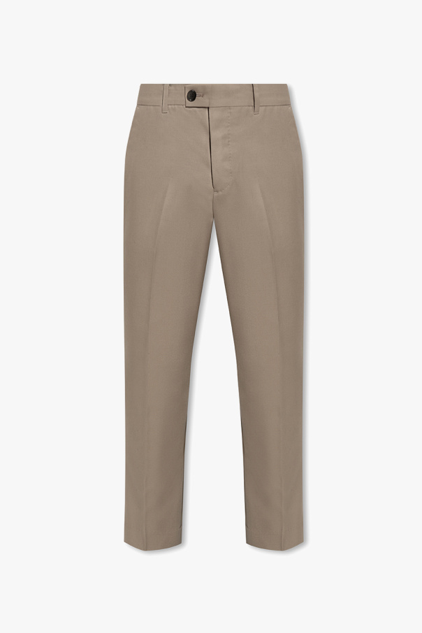 AllSaints ‘Tanar’ pleat-front coated trousers