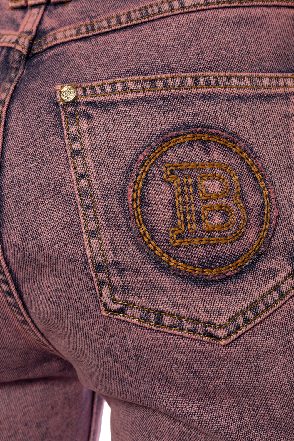 tan balmain jeans