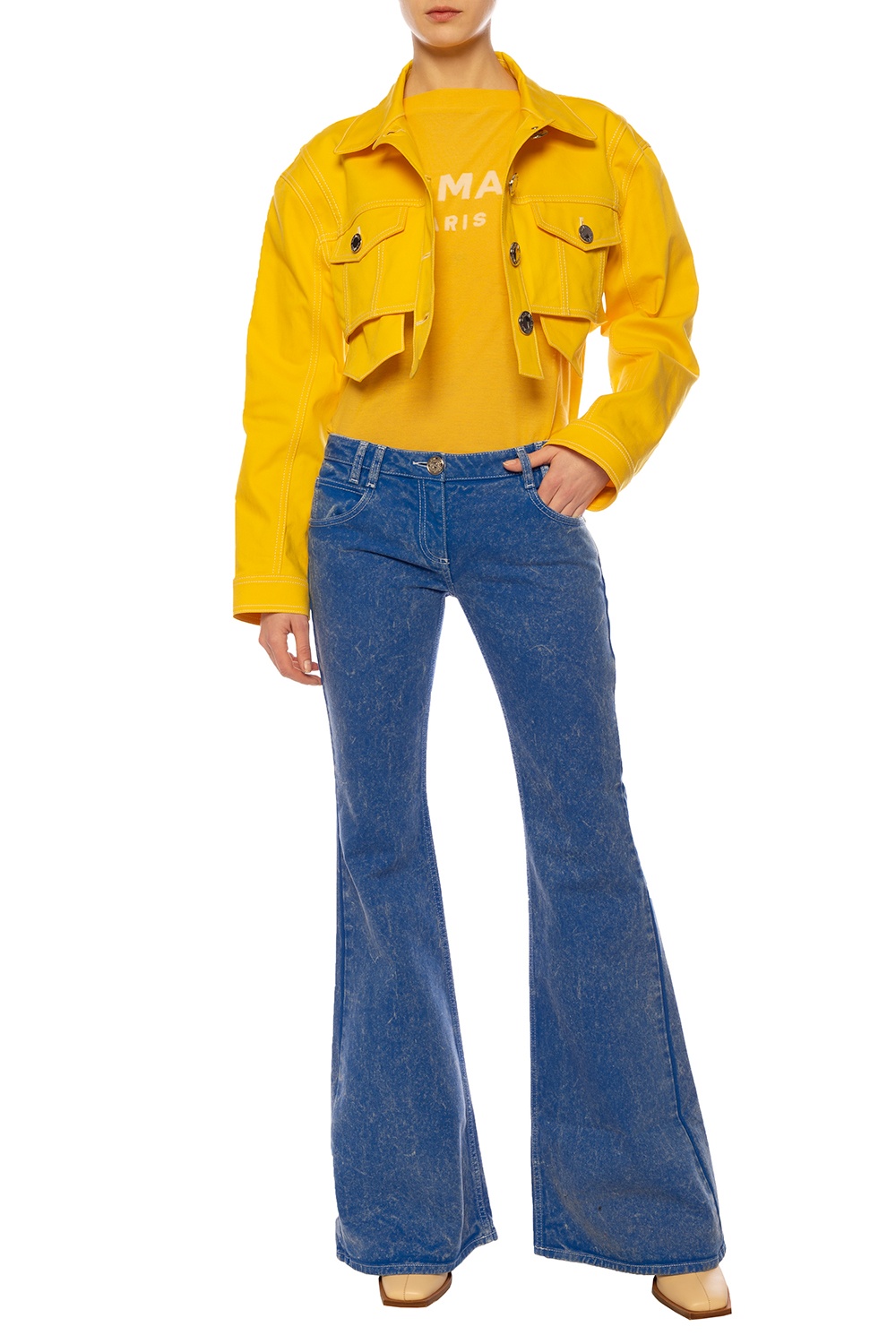 Jeans with worn effect Balmain - Vitkac 