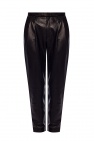 Red Valentino BLACK High-waisted leather trousers