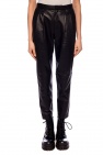 Red Valentino BLACK High-waisted leather trousers