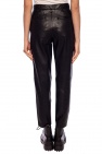 Red Valentino BLACK High-waisted leather trousers
