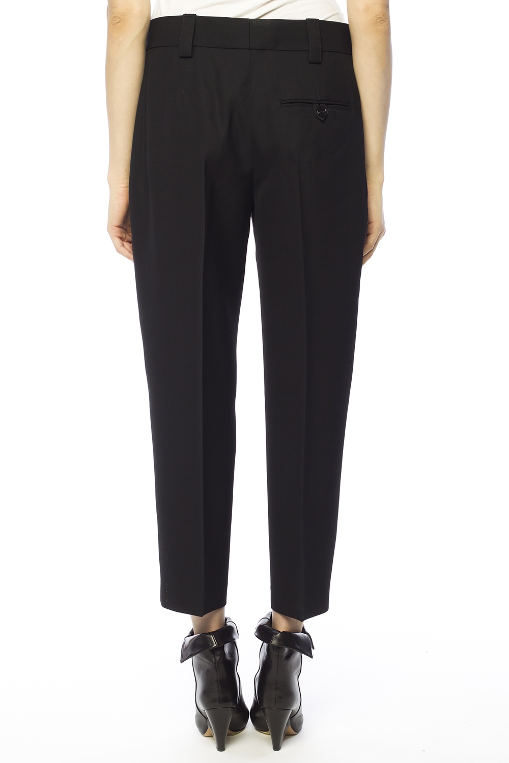 High-waisted pleat-front trousers Acne 