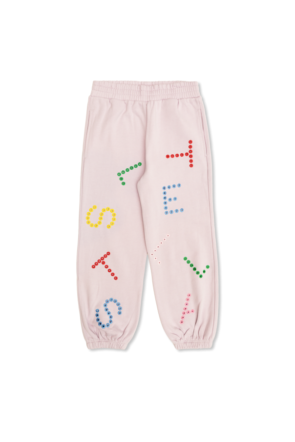 Stella McCartney Kids Trousers with embroidered logo