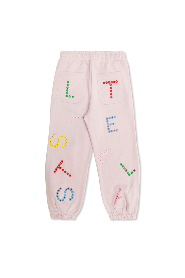 Stella McCartney Kids Pants with embroidered logo