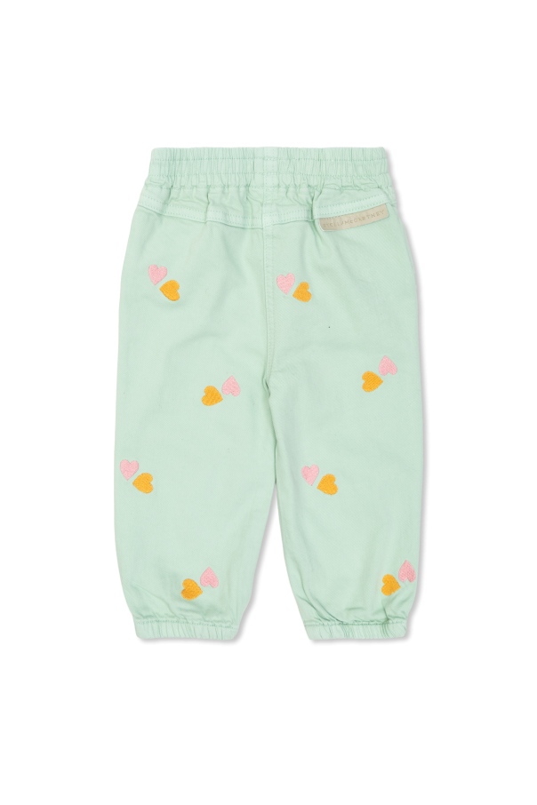 Stella McCartney Kids Trousers with heart pattern