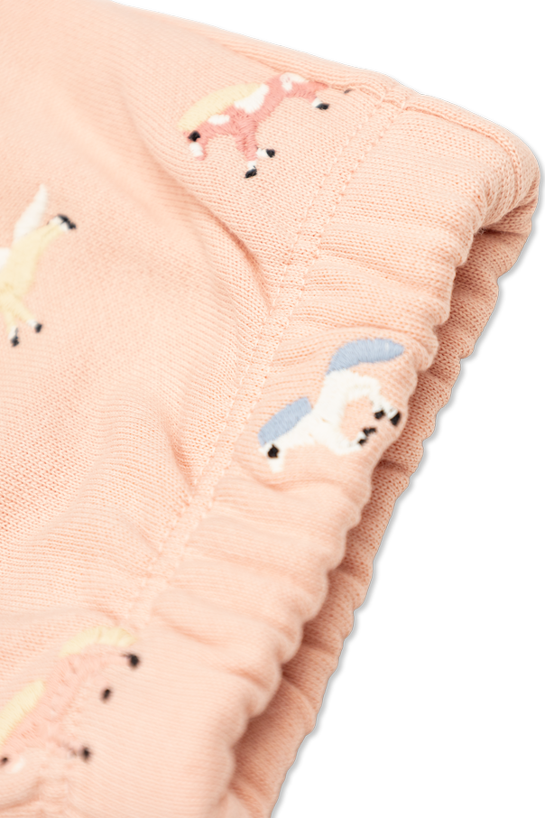 Stella McCartney Kids Sweatpants with colorful embroidery