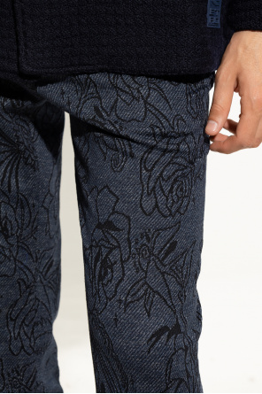 Etro Pleat-front trousers with jacquard pattern
