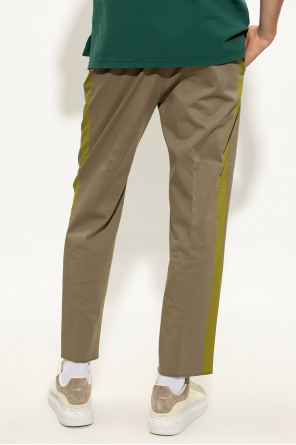 Etro Pleat-front trousers printed with side stripes