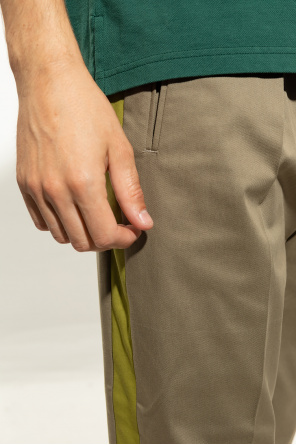 Etro Pleat-front trousers printed with side stripes