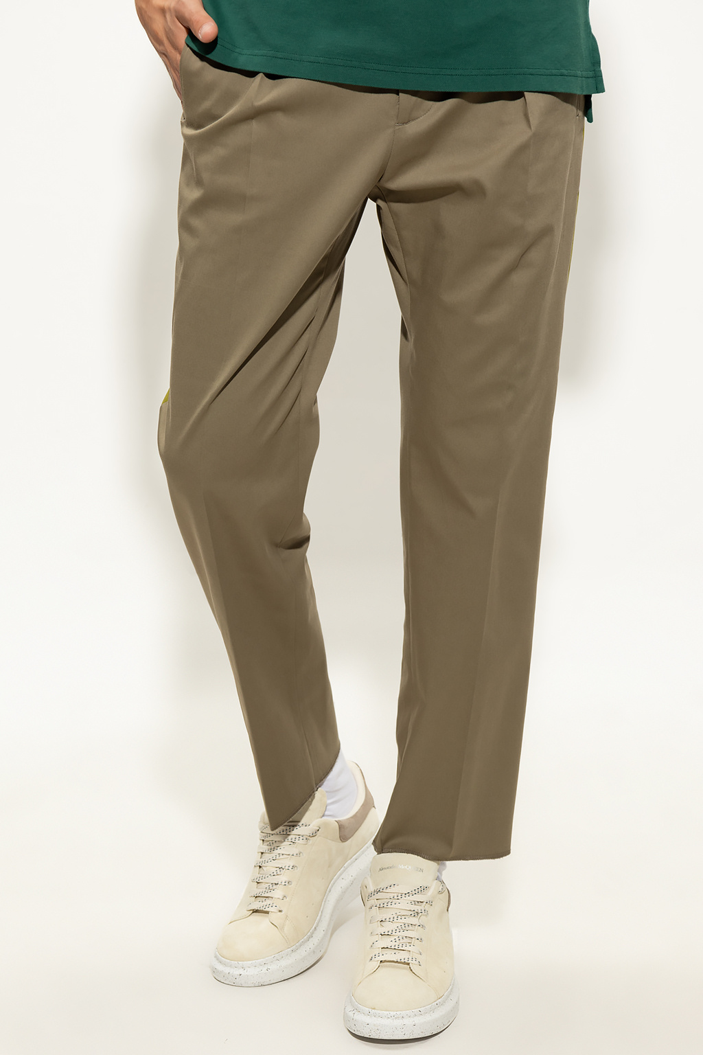 Etro Pleat-front trousers with side stripes