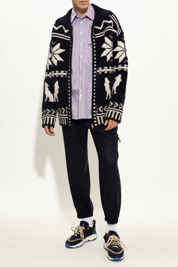 Etro Wool isle-knit trousers