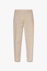 Etro beige Cotton pleat-front trousers