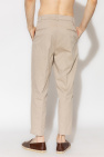 Etro beige Cotton pleat-front trousers