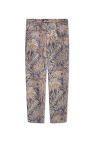 Etro Patterned pleat-front trousers