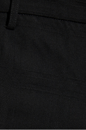 Etro Wool pleat-front pale trousers