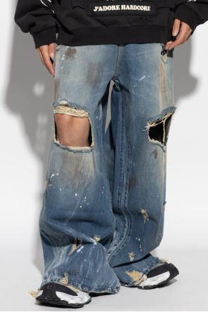 VETEMENTS Jeans with Distressed Effect