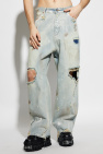 VETEMENTS light blue Jeans with worn effect