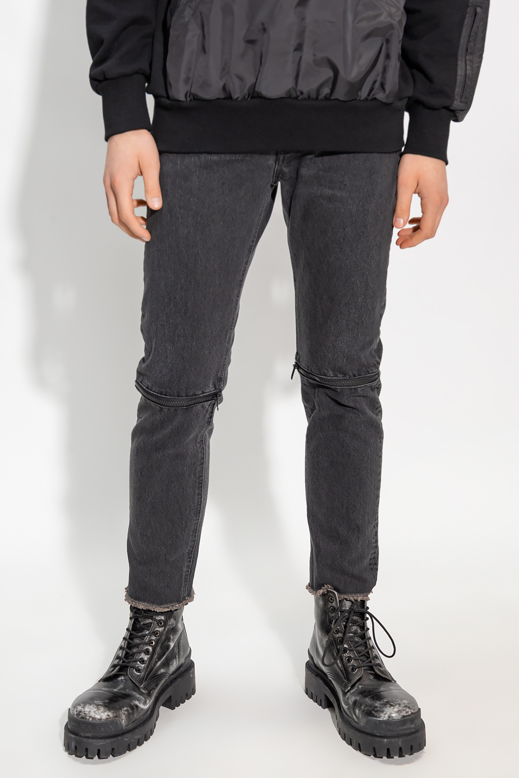 PURPLE BRAND Distressed Whited Out Schwarz 29 Slim Fit Jeans